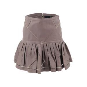 Roberto Cavalli Just Cavalli Pleated Leather Skirt Size 40